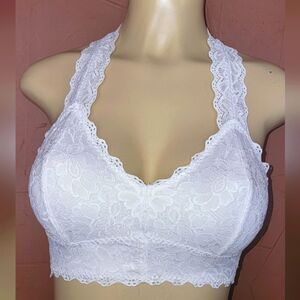 Felina (Medium) white lace bralette